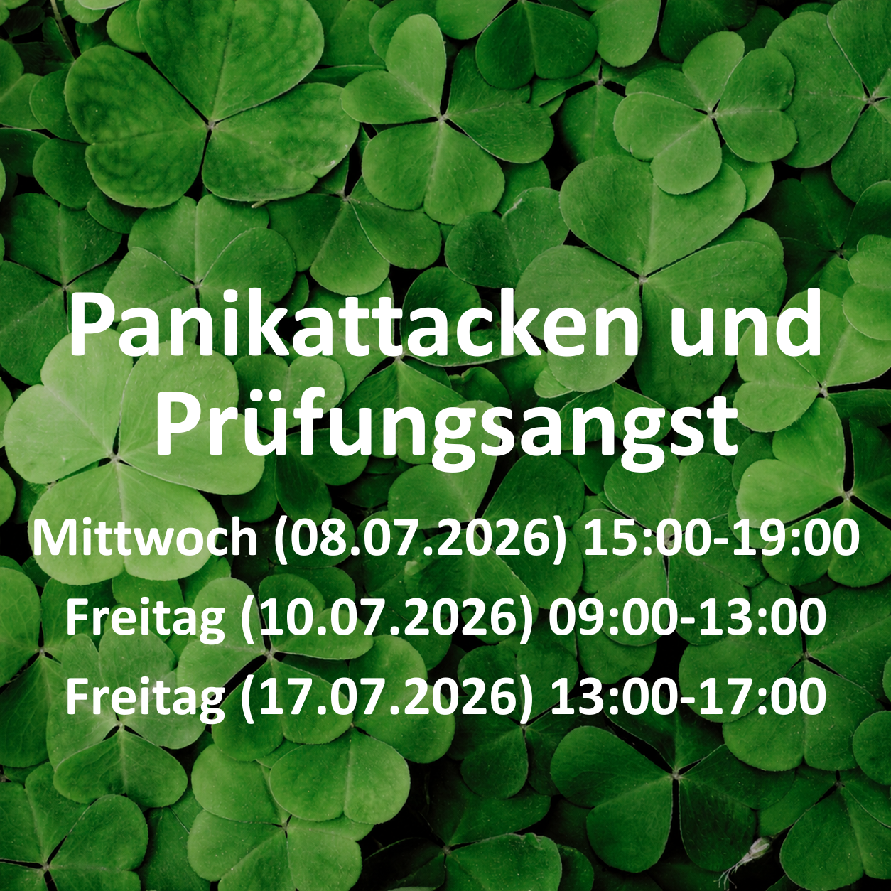 Panikattacken und Prüfungsangst